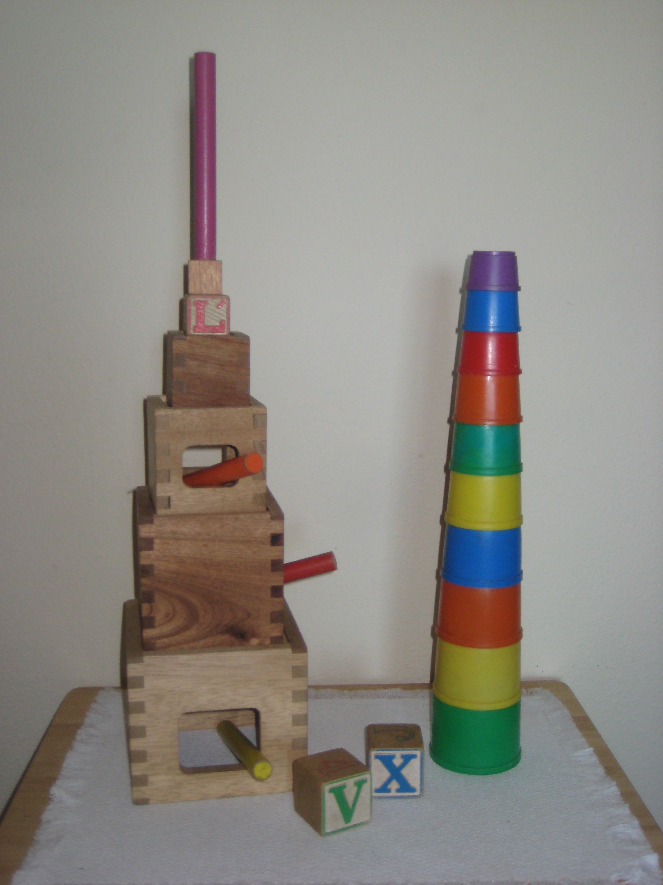 Towering Cups and Boxes