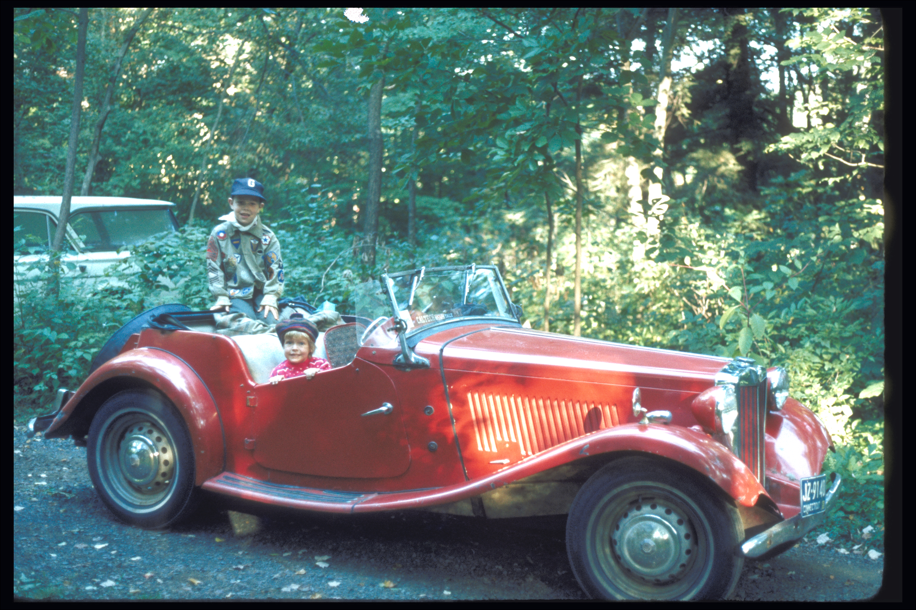 MG with Rob and Miriam, 1974