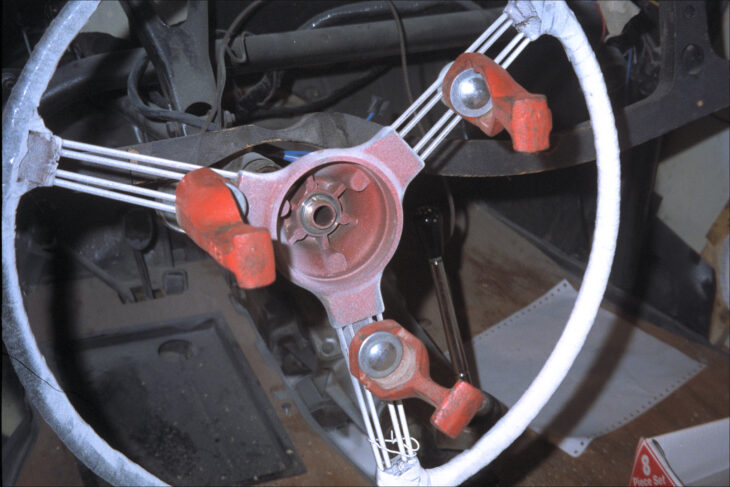 Using a gear-puller to remove the old wheel