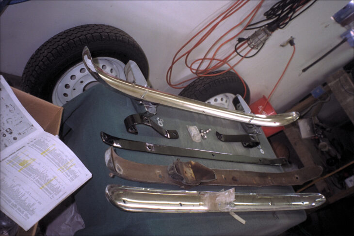 Bumper parts ready to be assembled