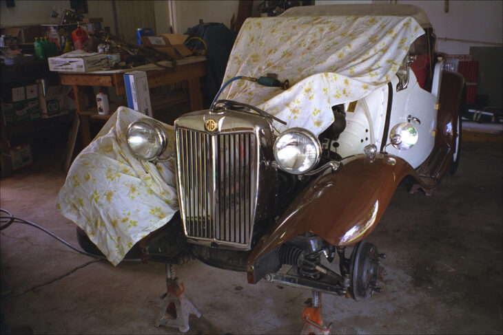 MG on jack stands for splash pan work